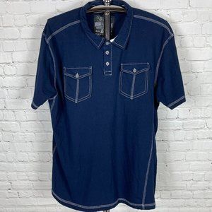 BROKEN THREADS MEN'S EXPOSED STITCHING COOL POLO.